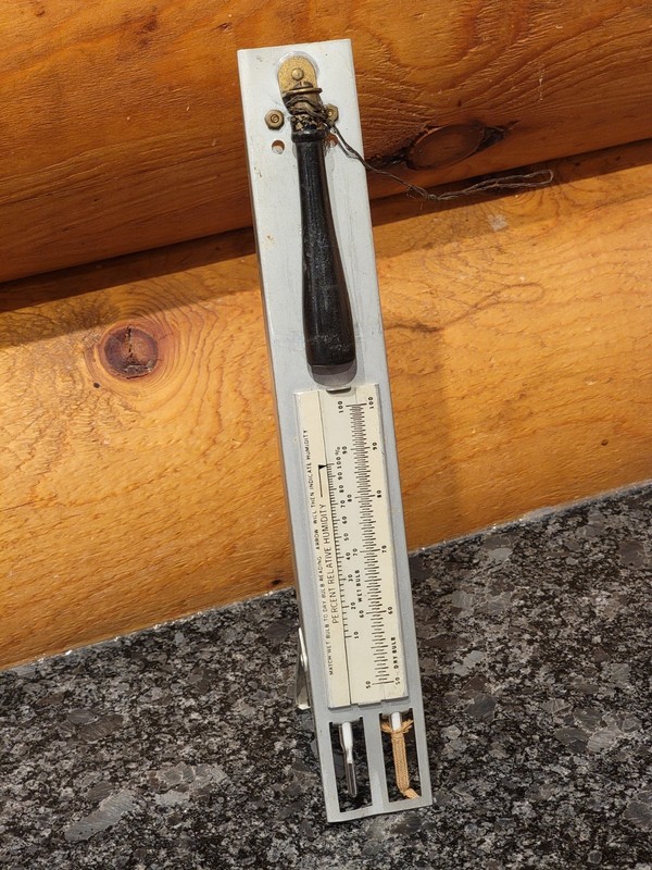 Vtg A.E. Chisholm Sling PSYCHROMETER (Humidity Meter), Wet ~Dry Bulbs Forestry