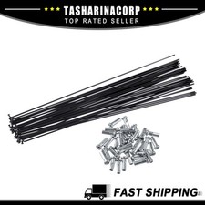 36 Pcs Bicycle Steel Spokes 14G Bike Spoke 270mm with Nipples for Most Bicycle