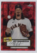 2021 Chrome Platinum Anniversary Red Atomic Refractor /100 Jeff Samardzija 13h9