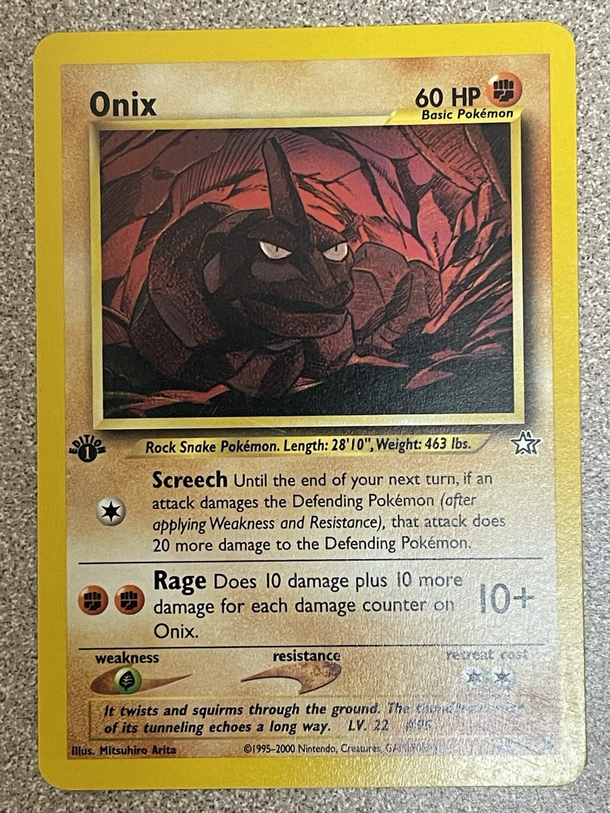 1st Edition Onix 69/111 Neo Genesis Regular -Near Mint-