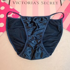 VTG Victoria's Secret Second Skin Satin String Bikini Panty Size Lg