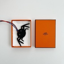 HERMES Petit H Leather Spider Bag Charm