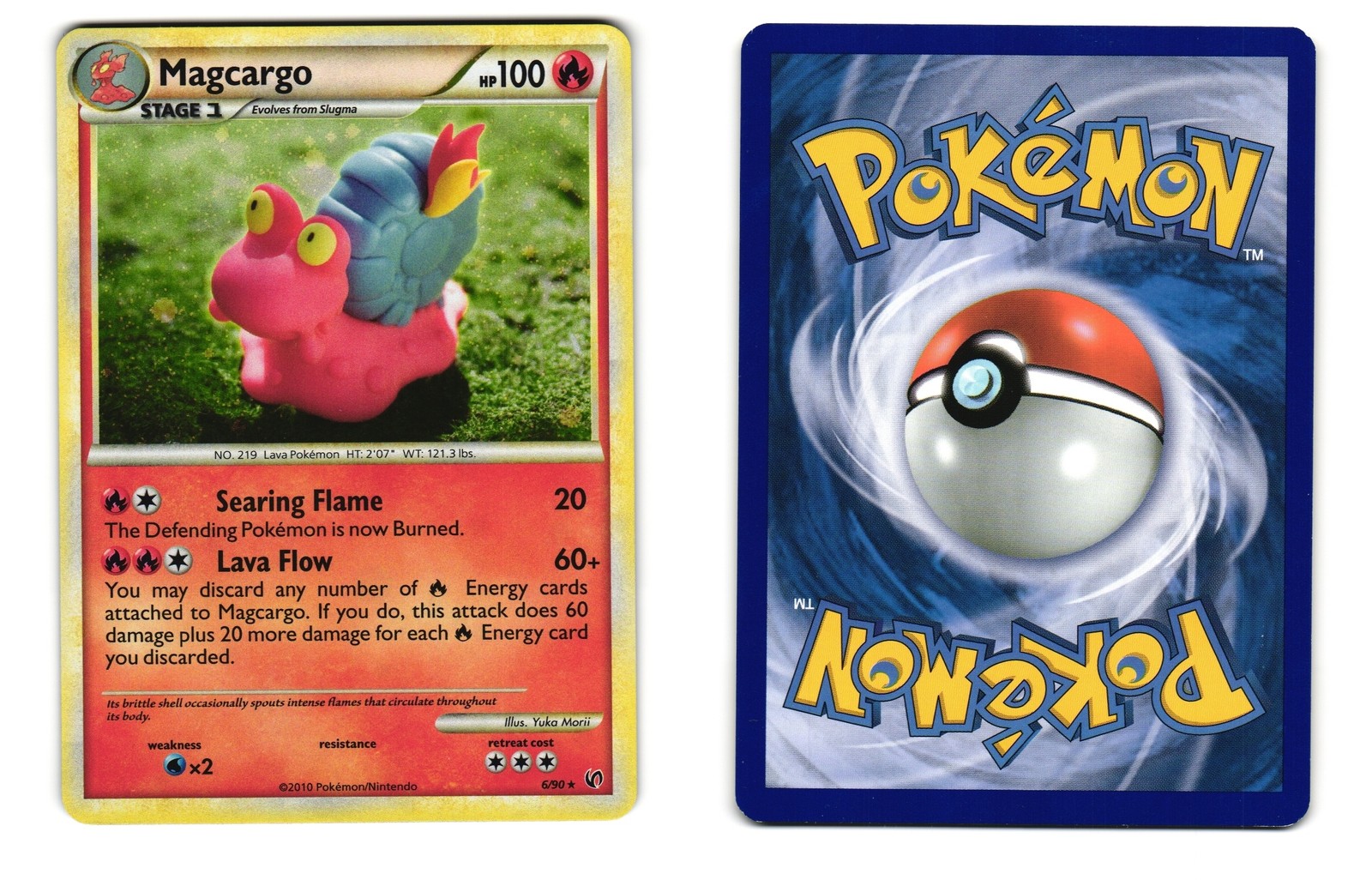 MAGCARGO 6/90 HOLO RARE HGSS UNDAUNTED POKEMON NM 2010