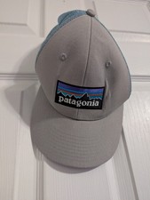 Patagonia Trucker Hat Gray Blue P-6 Logo All Mens Womens Unisex One Size