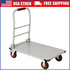 Heavy Duty Foldable Platform Cart 2000 LBS Capacity,36"x24" Flatbed Utility Cart