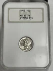 1942 Mercury Dime Ms 65 FB NGC