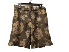 Lands' End Boys Size S Floral Swim Trunks