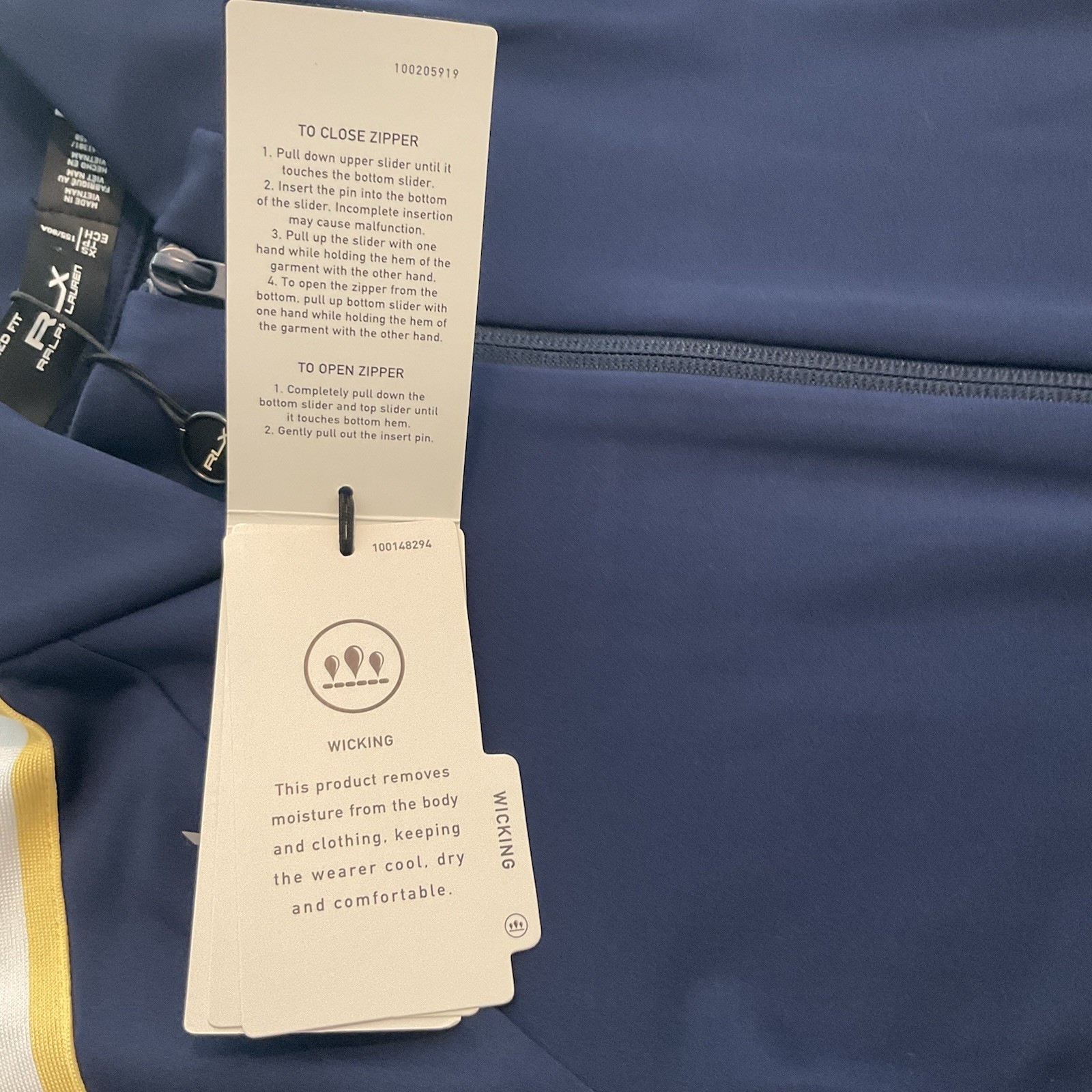 Ralph Lauren RLX Womens XS Navy Blue Golf Concept 1 Performance Full Zip Jacket thumbnail 6