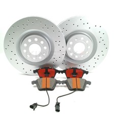 Für VW Golf R MK6 Gebohrt Vorne Bremsscheiben Performance Keramik Beläge 345mm