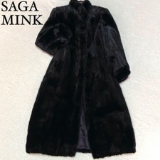 Cappotto SAGA VISONE, lunghezza lunga, nero, taglia M (equivalente), donna,...