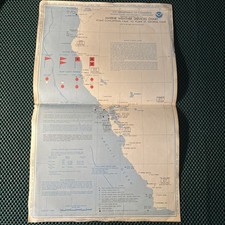 Vtg NOAA-DC-A5741 Marine Weather Services Chart August 1984 California Coast