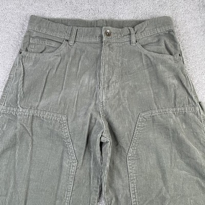 No Boundaries Pants Mens 32x31 Green Corduroy Carpenter Double