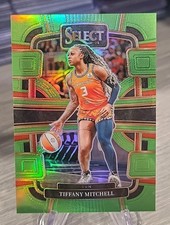 Tiffany Mitchell 2024 Panini Select WNBA Lime Green Prizm /75 #44 Sun