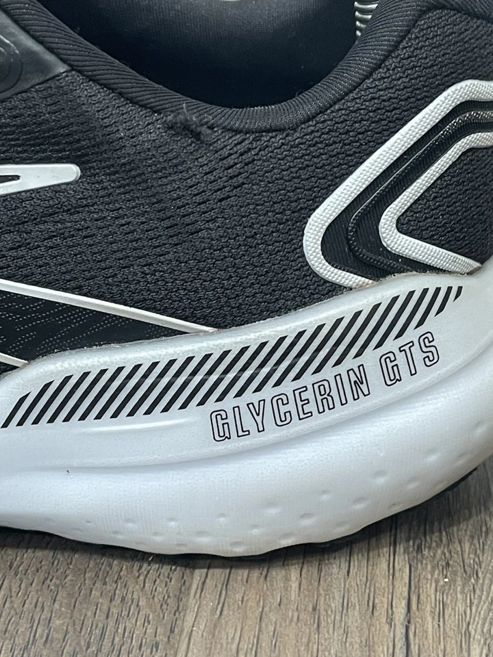 Brooks Glycerin GTS 21 Black White Running Athletic Shoes Womens Size 8.5 D Wide - Image 3 of 4