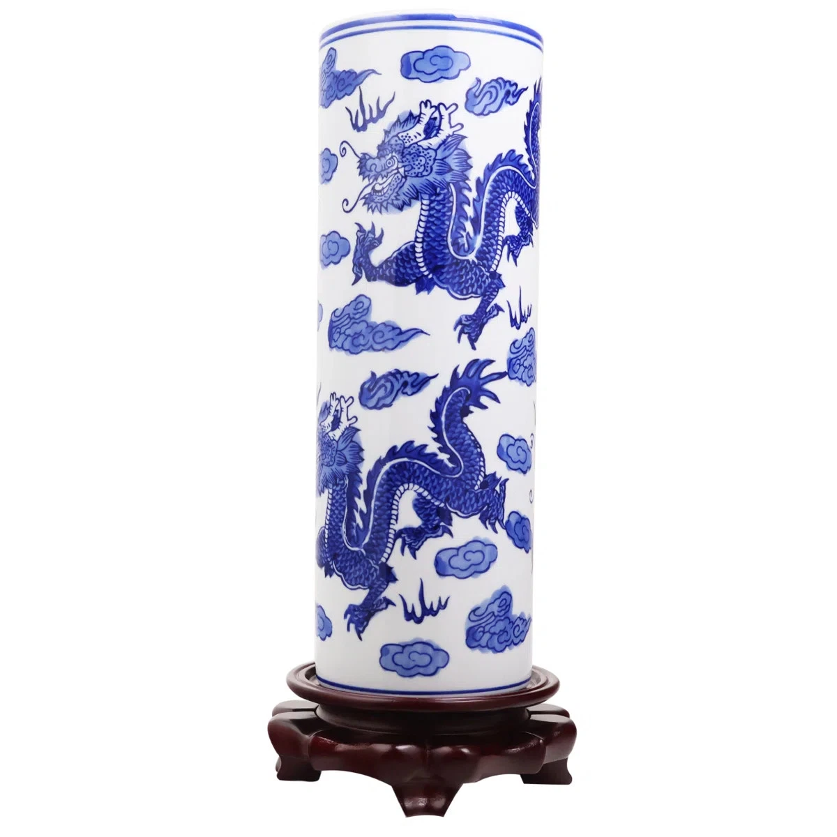 蓝色中国古董花瓶| eBay