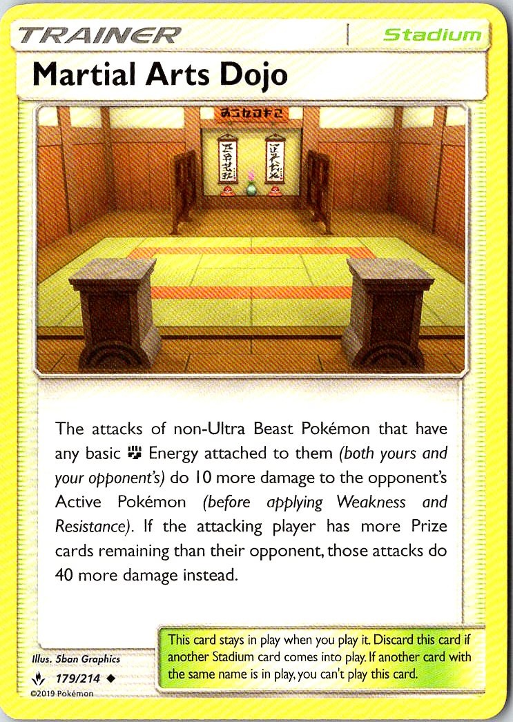 Martial Arts Dojo Pokemon Unbroken Bonds 179/214 LP