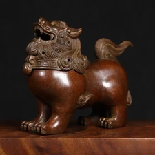 Pure Copper Roaring Beast Roaring in the Sky, Infused with Auspicious Beast