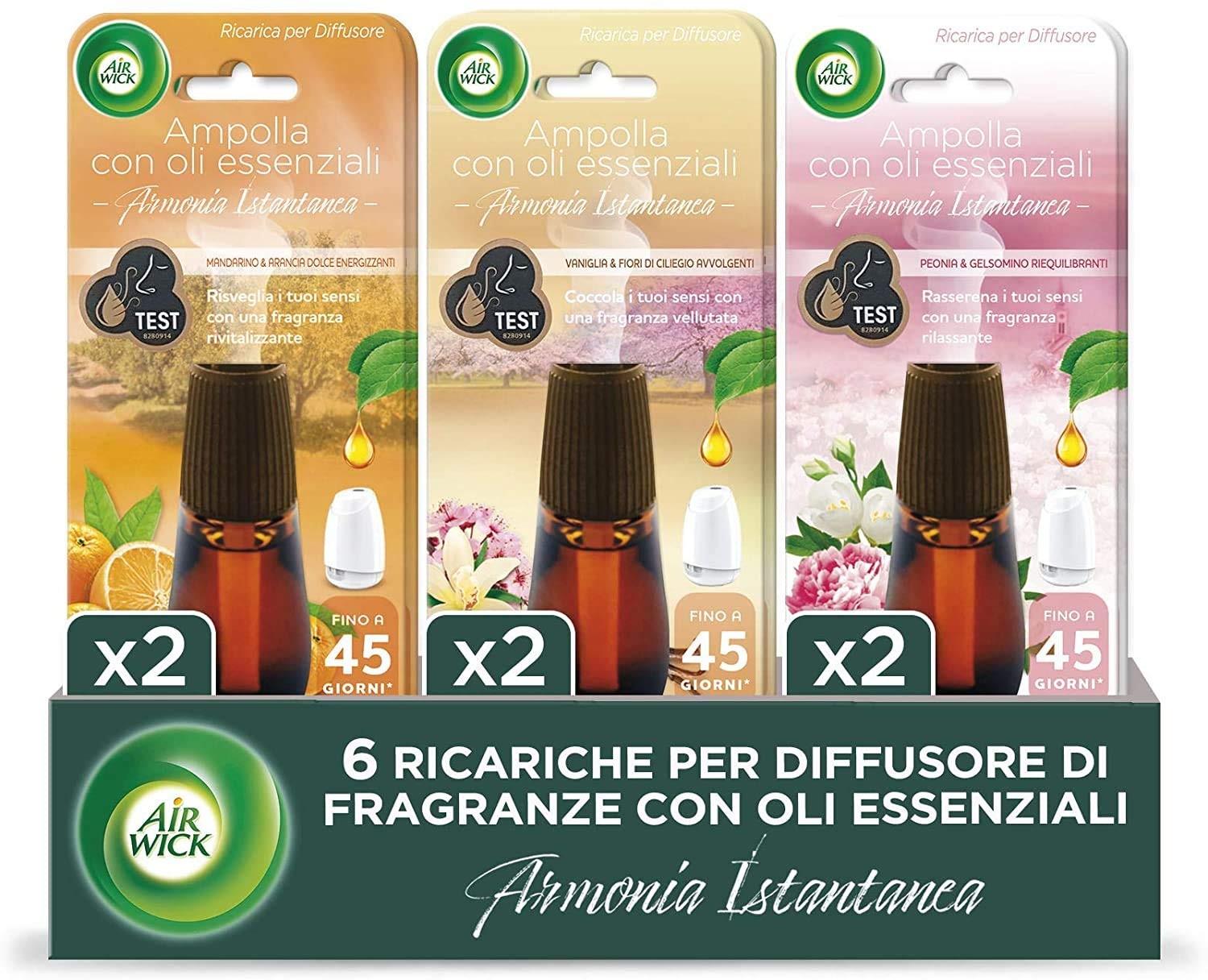 Airwick Ricariche Essential Mist Armonia Istantanea - Offerta Confezione T4