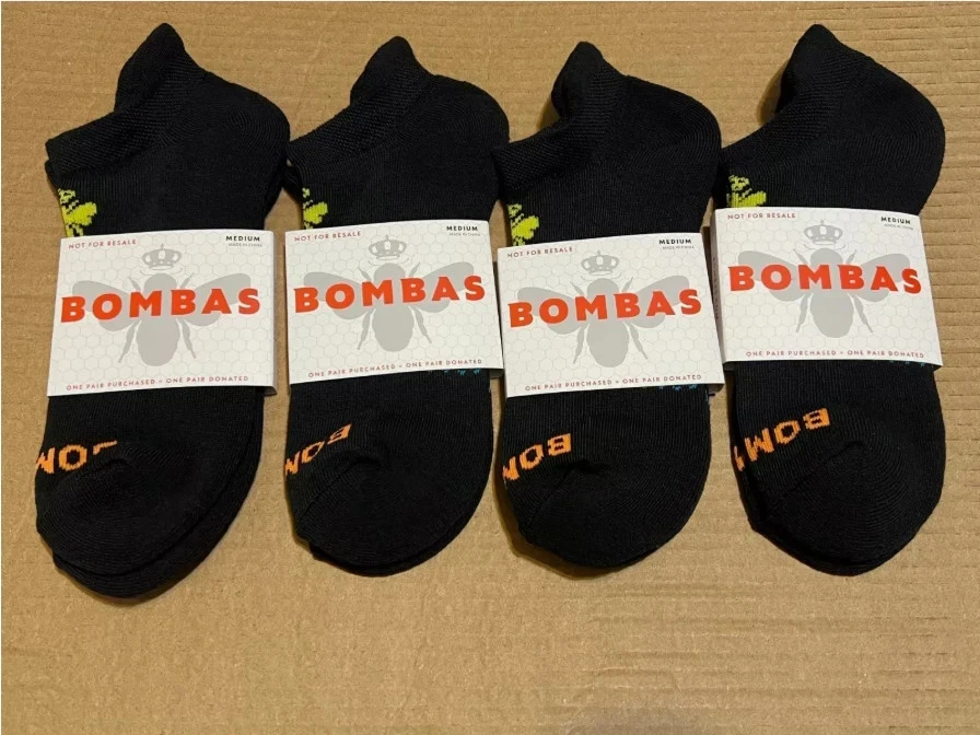 Bombas Womens Ankle Socks Black Honeycomb Arch Support Black Multi, 4 Pairs
Opens in a new window or
