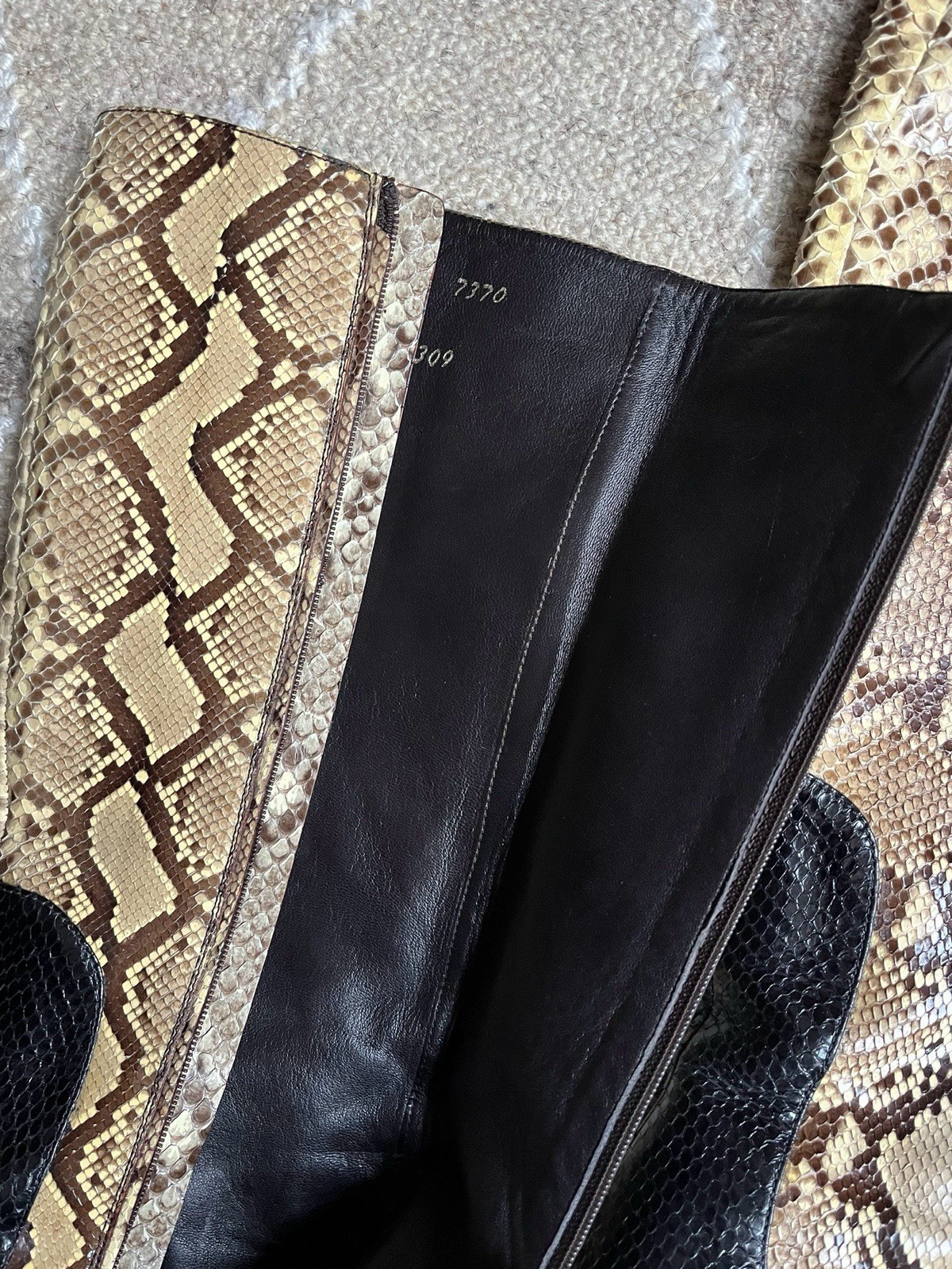Prada FW11 Runway Python Boots 39 - image 9