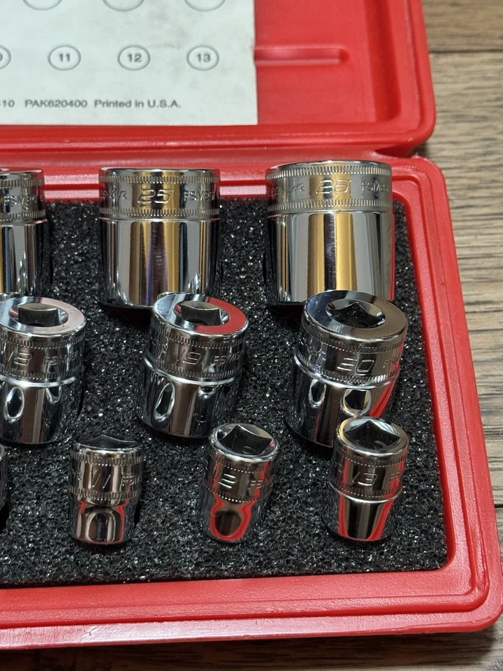 Snap-On 21-piece Metric 6-26mm 3/8” Drive Chrome Socket Set PAK620400 - Image 3 of 4