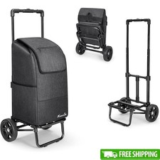 Durable Folding Grocery Cart W/ 60L Capacity 300LBS Heavy Duty Hand Truck New