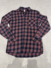 American Apparel Red Blue Tartan Flannel Shirt XS