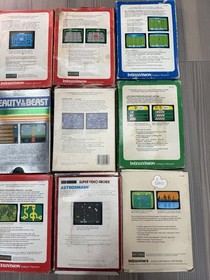 Lot of 12 Intellivision Games With Boxes: Dungeons & Dragons, Tron, Burgertime