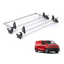Vauxhall Vivaro Roof Rack For 2019+ Models 2x Bars + Roller Rhino Kammbar Pro