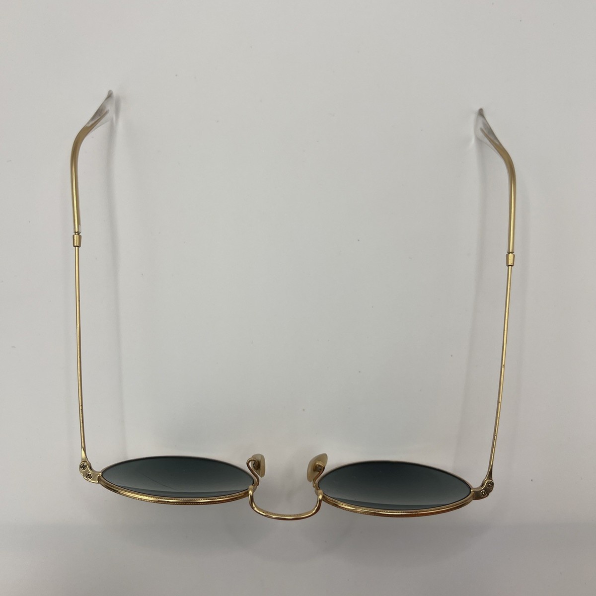 Ray-Ban RB3447 Round Metal Sunglasses GoldBlue Mirror  display picture 1
