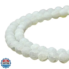 JARTC Nature Frost Cracked Dream Fire Dragon Veins Agate Beads Round Stone Be