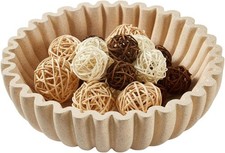Lar Modern Ruffle Bowls, Artificial Stone Decorative Catch All Bowl for