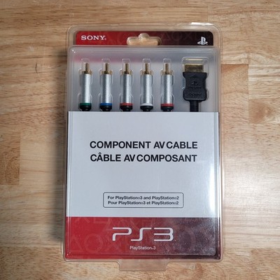 Sony PlayStation 3 Component AV Cable PS2 PS3 Gold Tip Brand New Factory Sealed