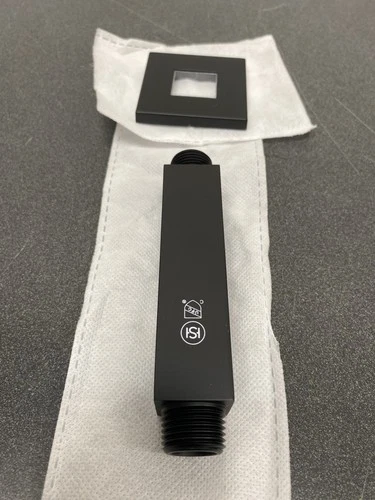 Signature Hardware 449671 Matte Black 4" Ceiling Shower Arm & Flange - Picture 1 of 3