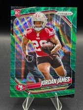2025 Panini Prizm Jordan James Green Wave #323 (RC)