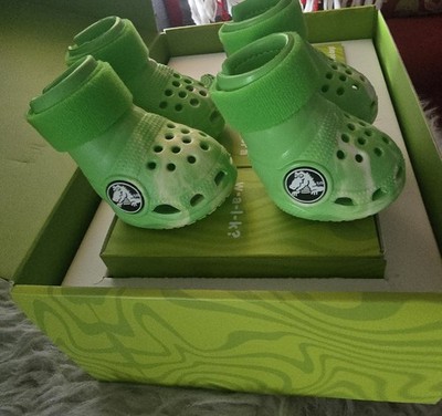 Crocs BARK  Green Dog Boots Shoes Set of 4 Green Pet Footwear