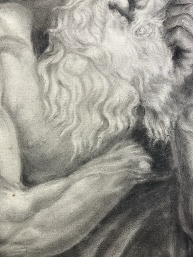 Drawing 18th Representative Moses IN Meditation After La Renaissance Italian - Picture 6 of 12