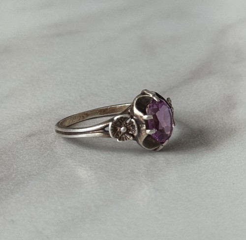 Anillo de plata esterlina 925 soviético ruso vintage rubí URSS, joyería para mujer. - Imagen 7 de 11