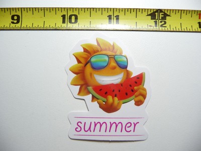 SUMMER SUN WATERMELON DECAL STICKER GLOSSY MOTIVATIONAL POSITIVE ATTITUDE