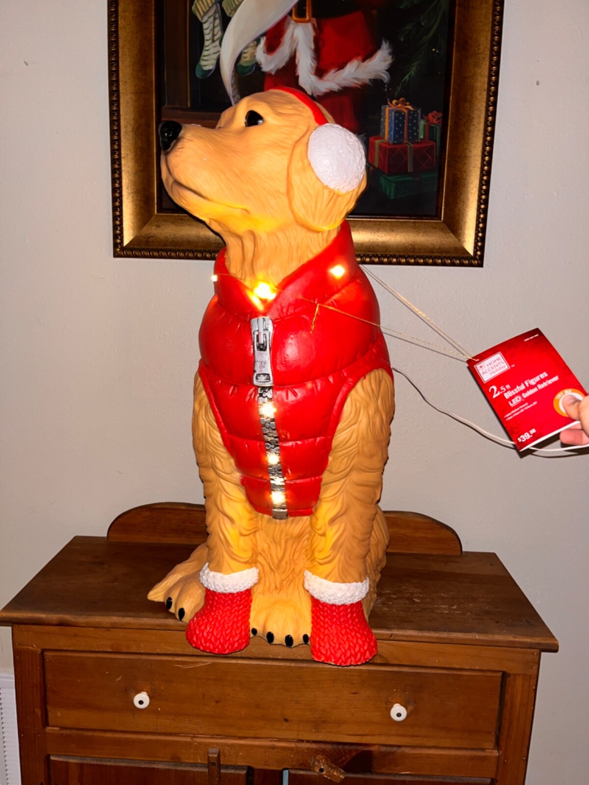 HOME ACCENTS 2023 BLOW MOLD LED 2.5' GOLDEN RETRIEVER DOG BATTERY TIMER NEW eBay