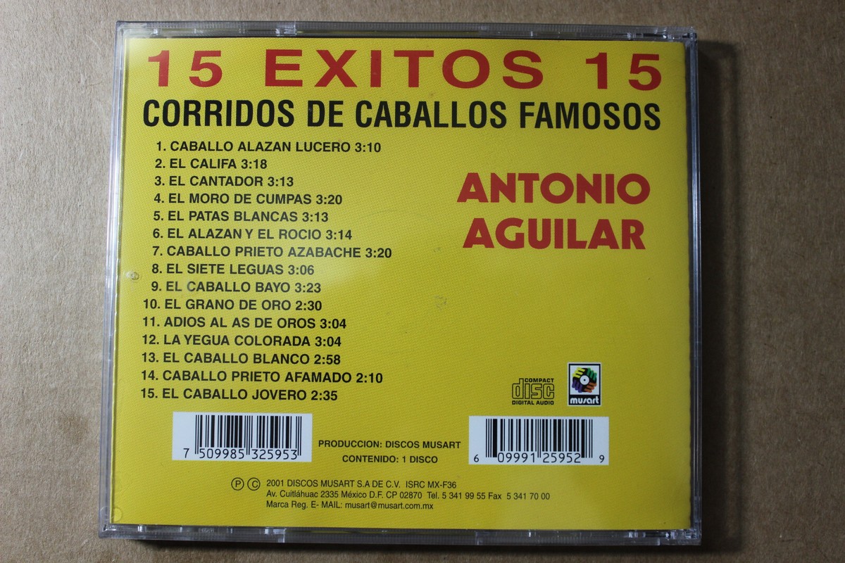 ANTONIO AGUILAR 15 EXITOS 15 CORRIDOS DE CABALLO FAMOSOS