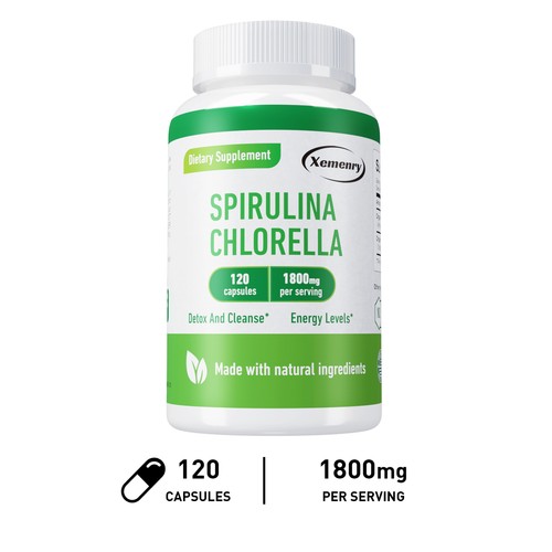 Spirulina Chlorella 1800mg -Heart and Immune Booster,Detox and Cleansing Support - Picture 10 of 12