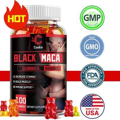 Black Maca Gummies 8050mg - Supports Desire Stamina Energy Testosterone Booster