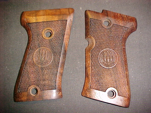 Beretta 92fs Compact Type M Fine Walnut Pistol Grips Trident Logos Sweet New