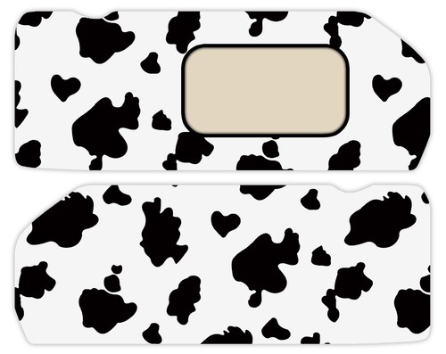 Fits 10-17 Chevy Equinox Car sun visor covers driver&passenger Cow design Animal - Bild 3 von 7