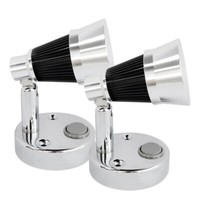 2X LED Leselampe 12V Wohnmobil Wohwagen Wandleuchte Mit Schalter Drehbar 120Lms