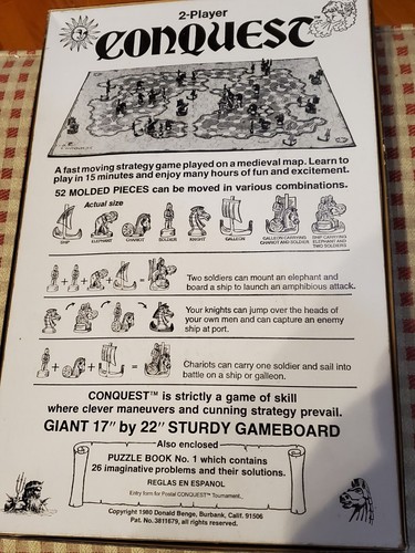 Rare Signed by Donald Benge 80's Conquest Complete 2 Player Strategic Board Game - Picture 2 of 6