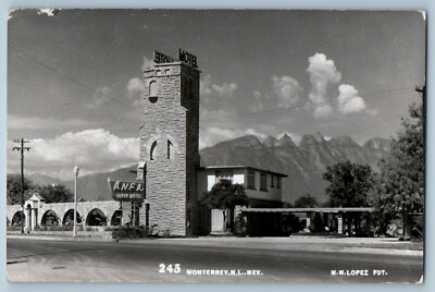 Monterrey Nuevo Leon Mexico Postcard Anfa Super Motel c1910 Antique RPPC Photo