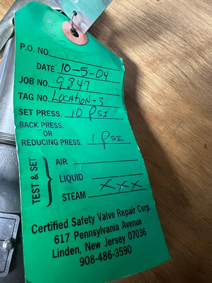 Kunkle Pressure Relief Safety Valve 911BEDMO3APE 3/4" X 1.25" 10psi Stainless SS - Image 4 of 4