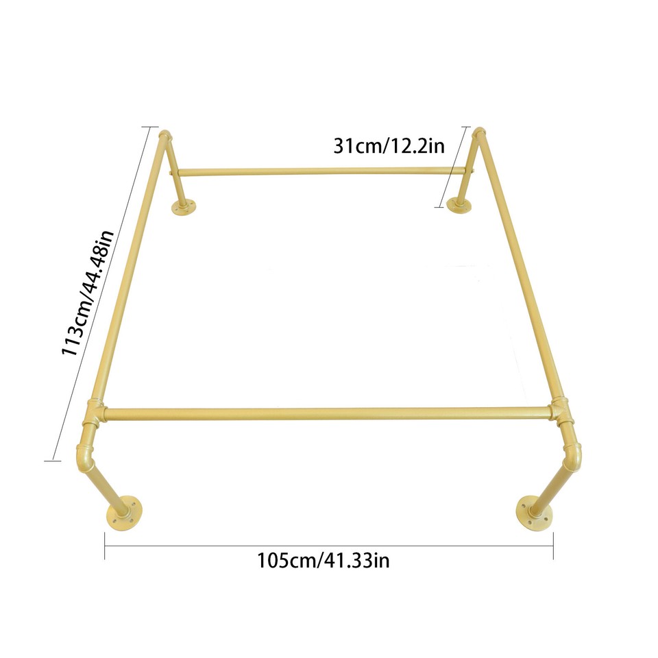 Iron Pipe Wall Rack Clothing Rack Closet Organizer Rack Wall Mounted